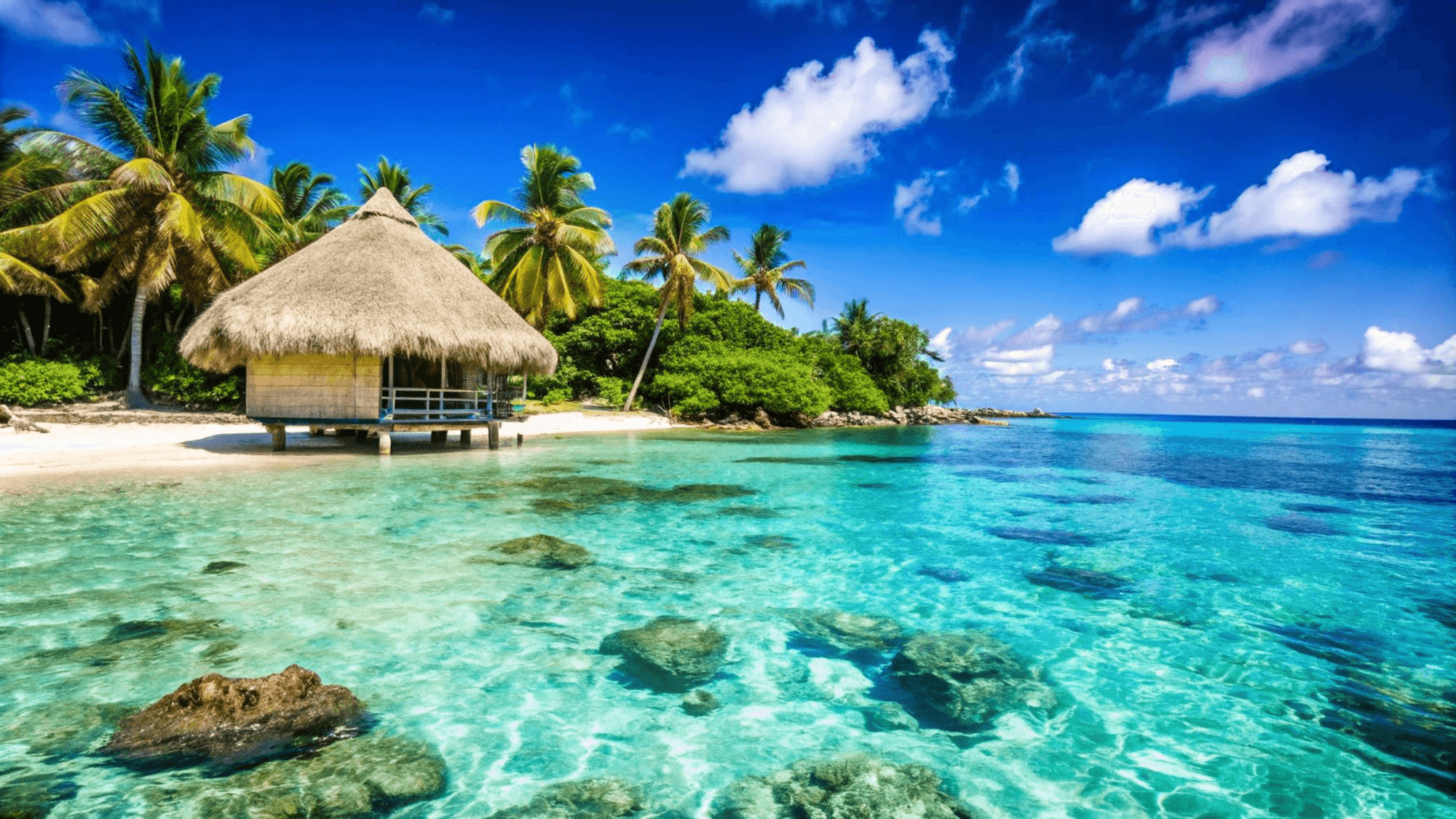 Turquoise shallows off Paradise Island